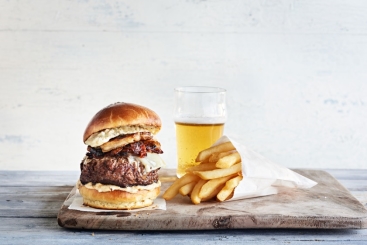 Princess Cruise juicy, delicious Ernesto burger is going to ship to shore at LA's Electric Owl in WeHo. https://pattipietschmannthecruiseguru.blogspot.com/2018/08/the-ernesto-from-salty-dog-gastropub.html