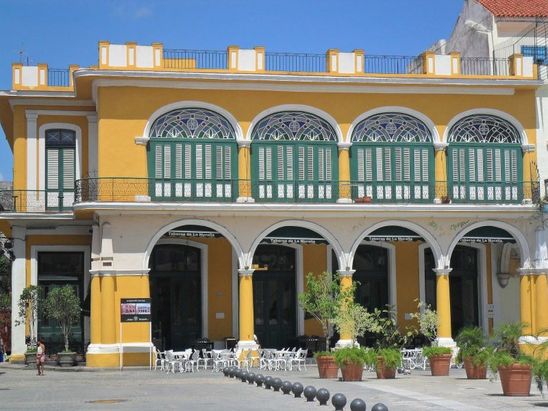 Taberna de la Muralla in Old Havana's Plaza Veija is known for the best beer in Havana, Cuba.