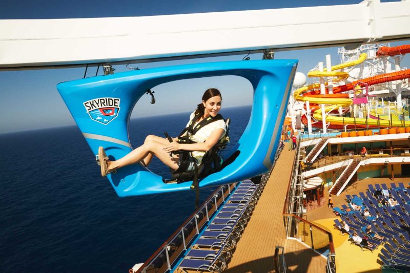Soar above the ship and tell the tale of what you spotted after taking the Skyride on your Carnival sailing.