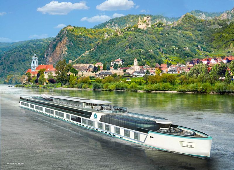 An artist's conception of the river yacht that Crystal Cruises is due to launch by 2018.