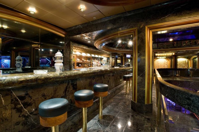The Majestic Bar aboard Carnival Fantasy.