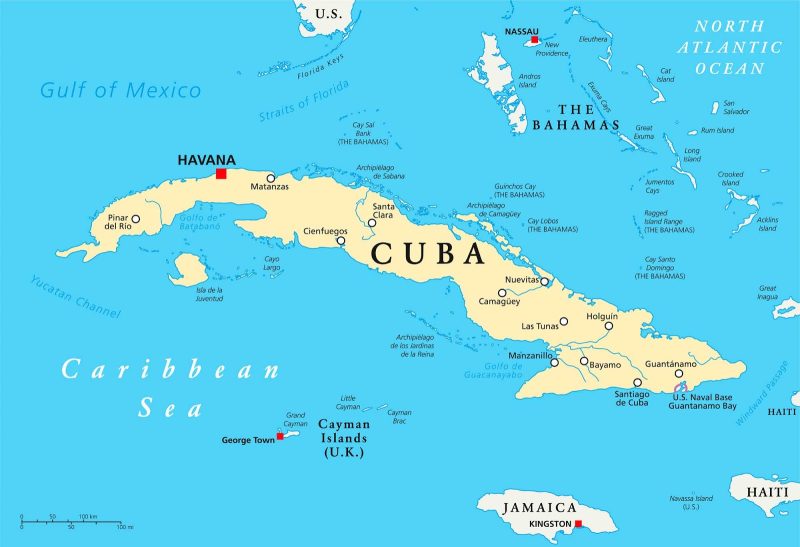 Havana, Cuba, is just 228 miles from Miami.