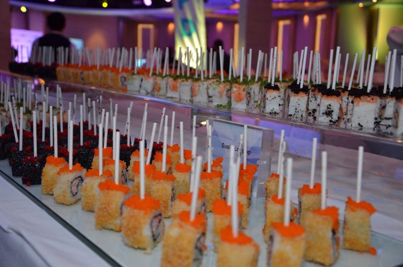 Sushi lollipops: one of the yummy perks of a getaway on a Celebrity Cruises sailing.