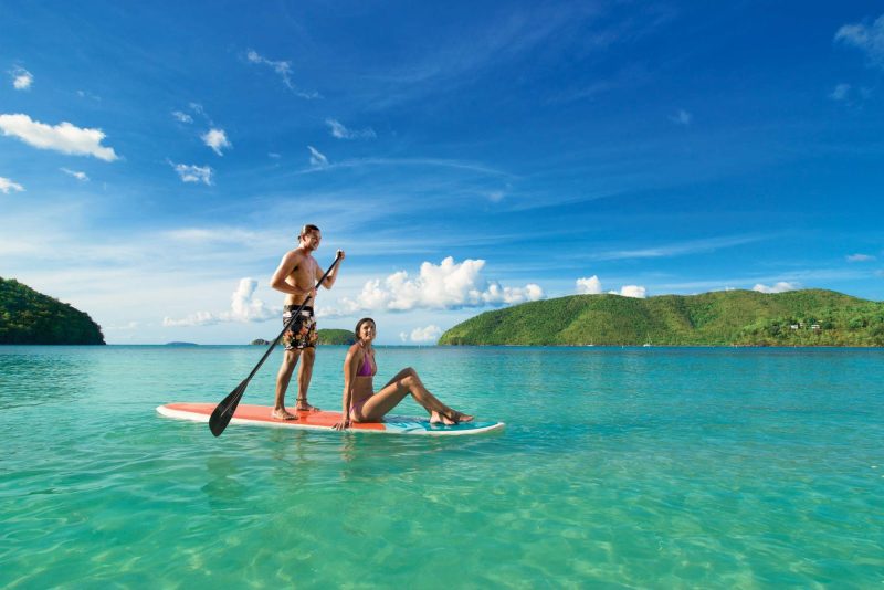  Learn to paddleboard on a port call in St. John, U.S. Virgin Islands.