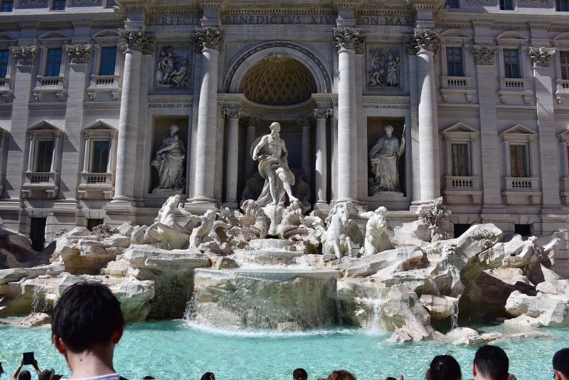 Trevi Fountain, a popular tourist spot, is an example of Baroque architecture. It opened in 1762.