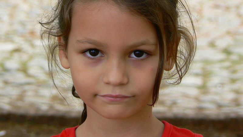 Portrait of a young girl in Cuba.