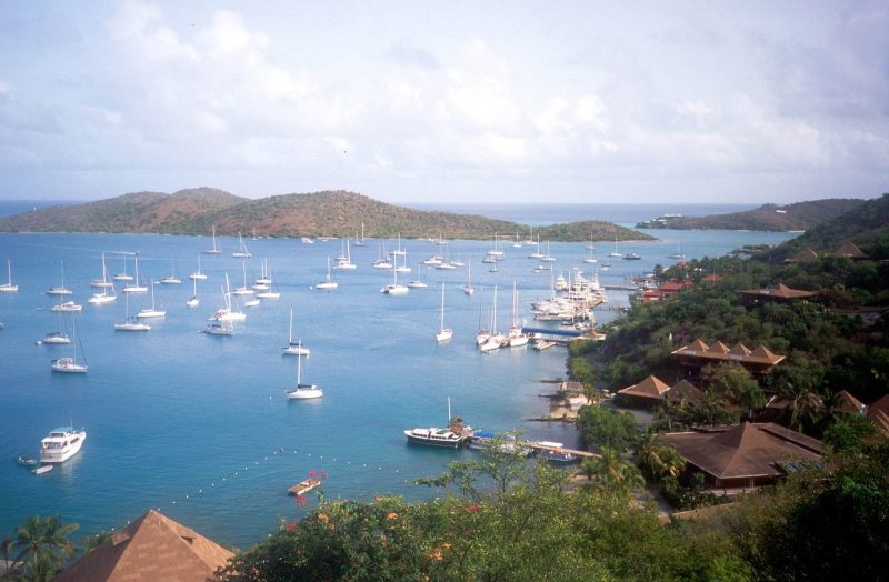 North Sound viewed from Bitter End in the British Virgin Islands.