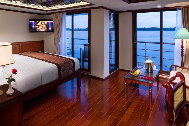 A Junior Suite on the luxury river ship AmaDara.