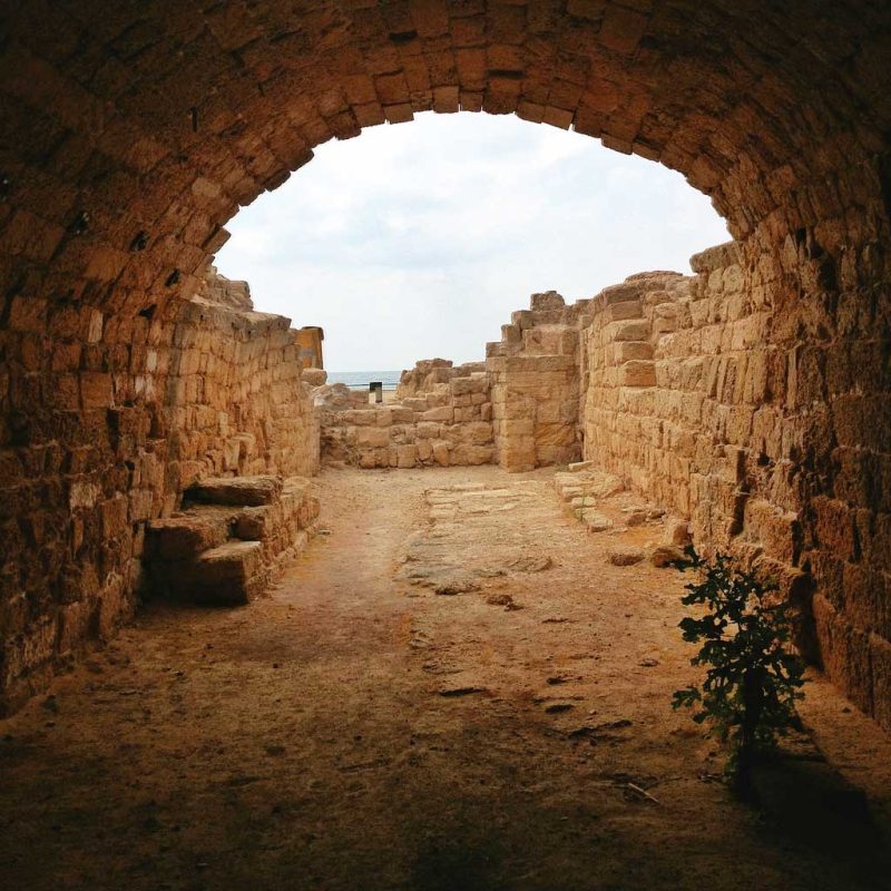Ruins in National park Caesarea, Israel