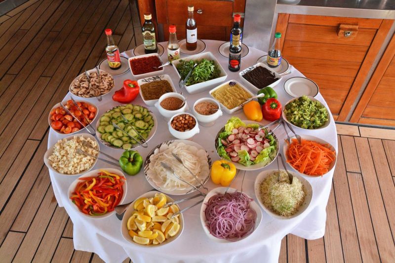 Enjoy a light fresh lunch on deck on your SeaDream cruise.