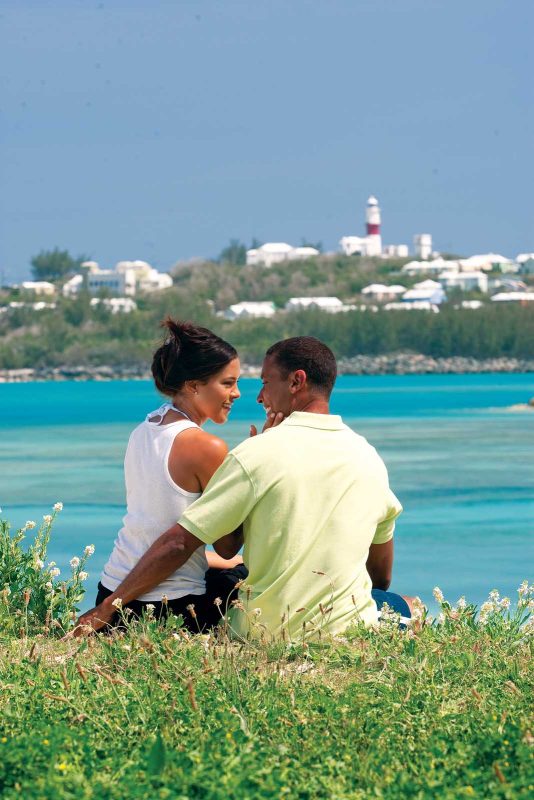 A couple at Turtle Bay, Bermuda.
