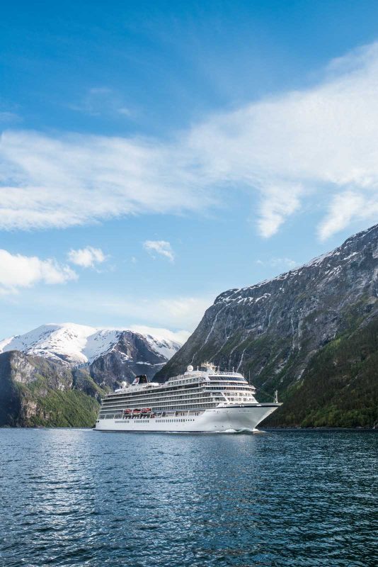 Viking Star in Flam, a village along a scenic 18-mile fjord in Norway.