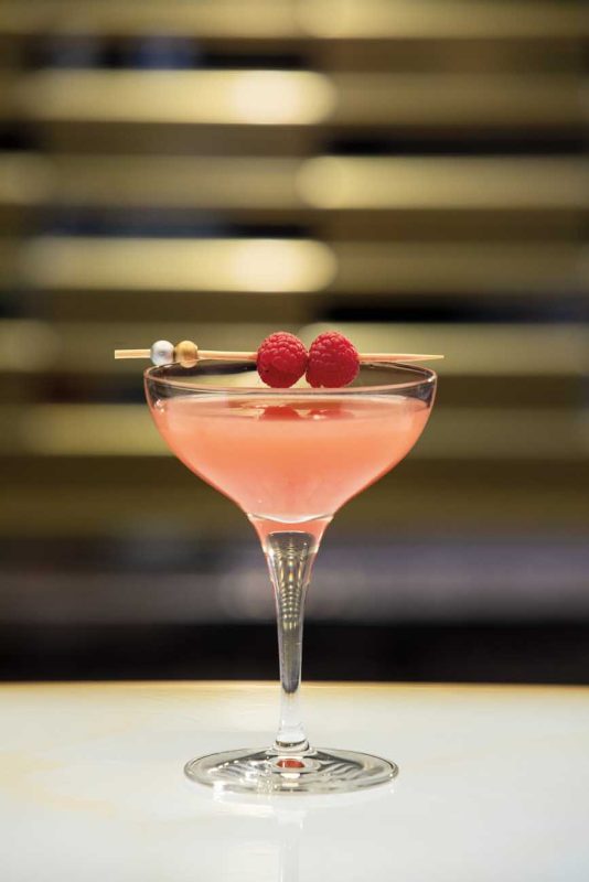 Grab a cool cocktail at the chic Meridian Lounge on Seven Seas Splendor.
