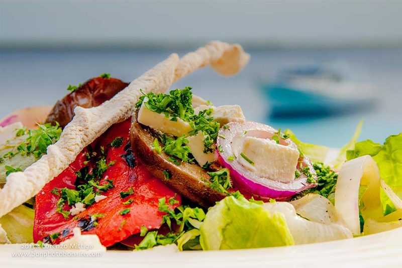 Fresh local ingredients make for an appetizing lunch along the shores of Bonaire.