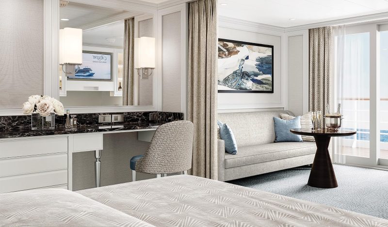 The Superior Suite on Seven Seas Grandeur starts at 415 square feet in size. 