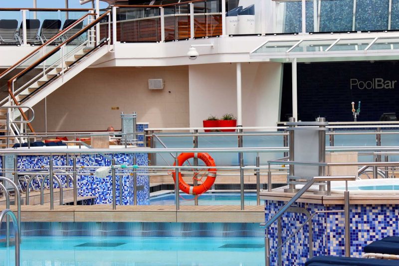 A look at the pool and Pool Bar aboard Celebrity Solstice.
