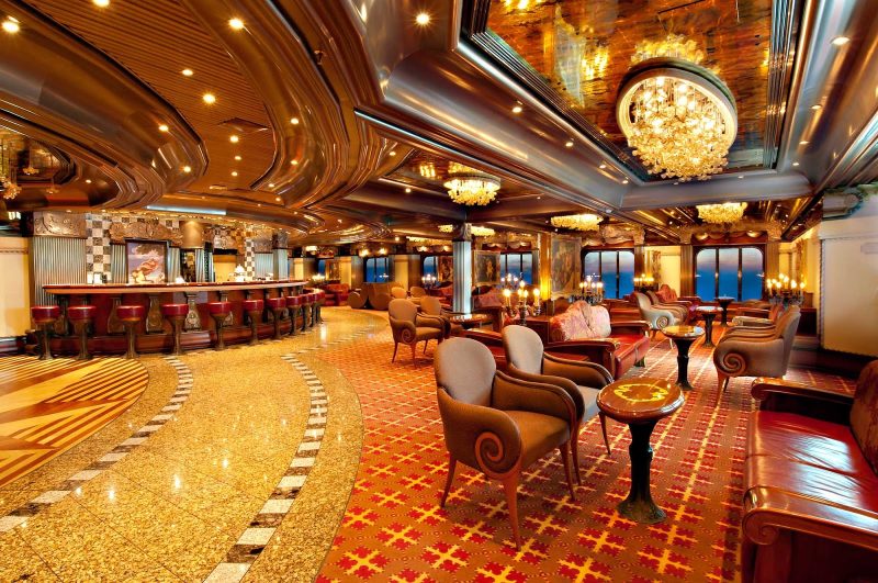 Meet new friends over afternoon tea or evening cocktails at Carnival Pride's stylish Florentine Lounge.