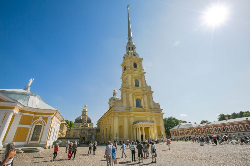 The Cathedral of Sts. Peter and Paul is home to the graves of nearly all the rulers of Russia since Peter the Great.