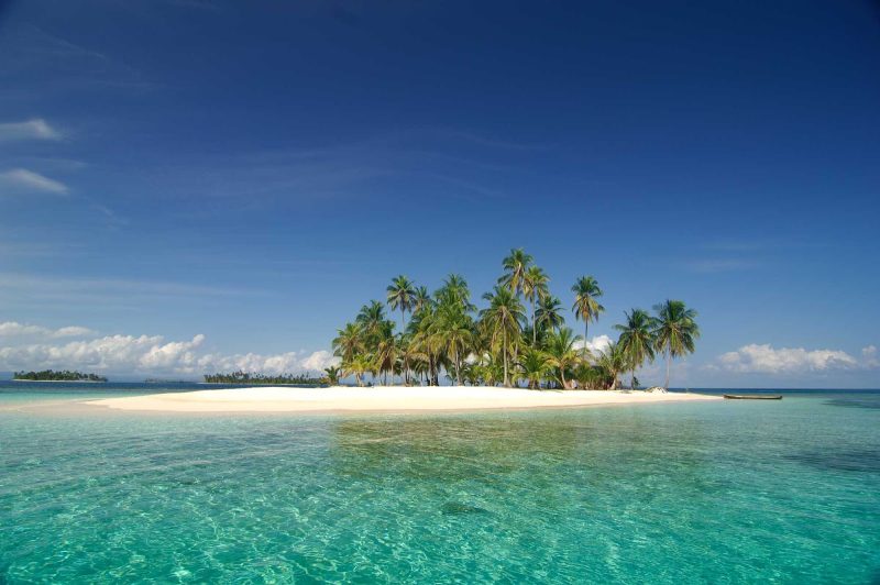 The San Blas Islands of Panama number 378 Islands in the Caribbean Sea.