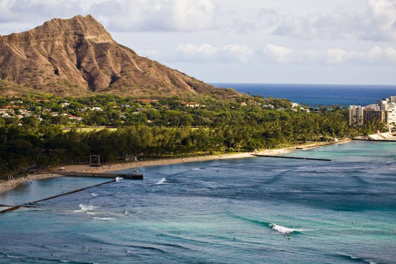 A shot of Diamond Head, known to locals as Leahi. 
