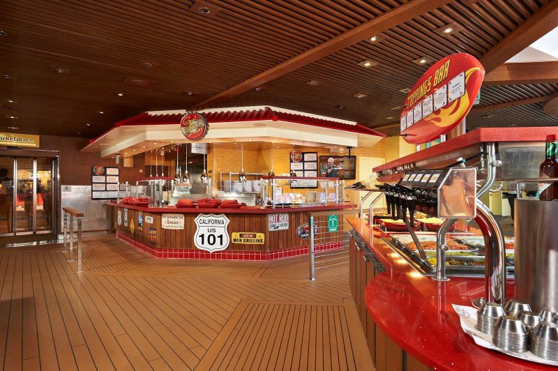 Guy’s Burgers remains one of the perennial favorite lunchtime spots for passengers on Carnival Cruise Line.