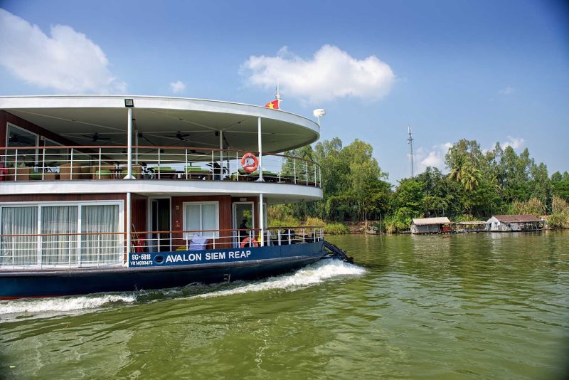 Avalon Siem glides down the Mekong River during an Avalon sailing.