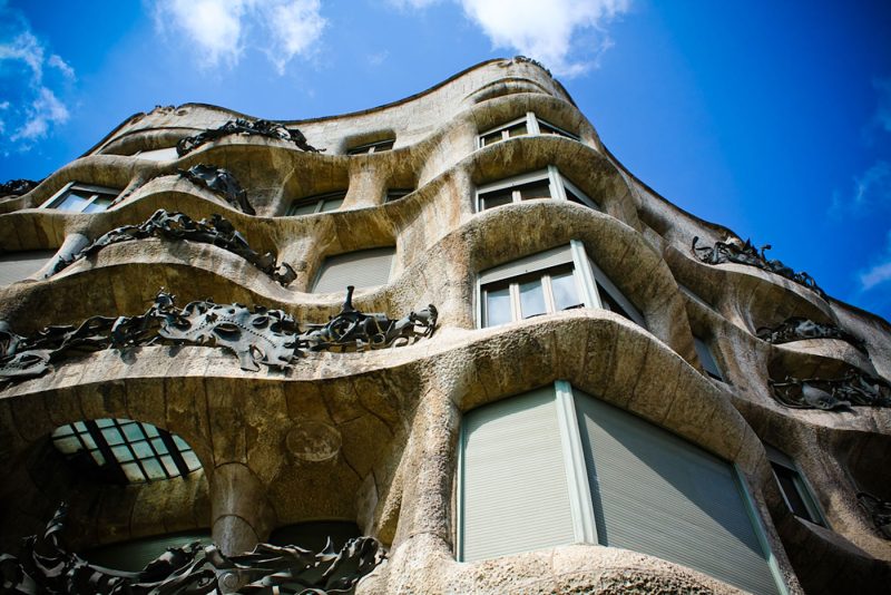 Casa Milà, better known as La Pedrera, was designed by the Catalan architect Antoni Gaudí and built in 1906–1910.