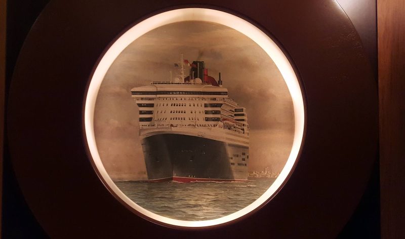 A vintage photo of the original Queen Mary, seen aboard Queen Victoria.