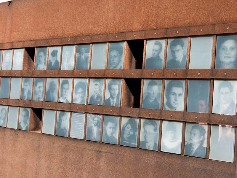 A tribute at the Berlin Wall marks the deaths of East Germans who attempted to escape to the West.