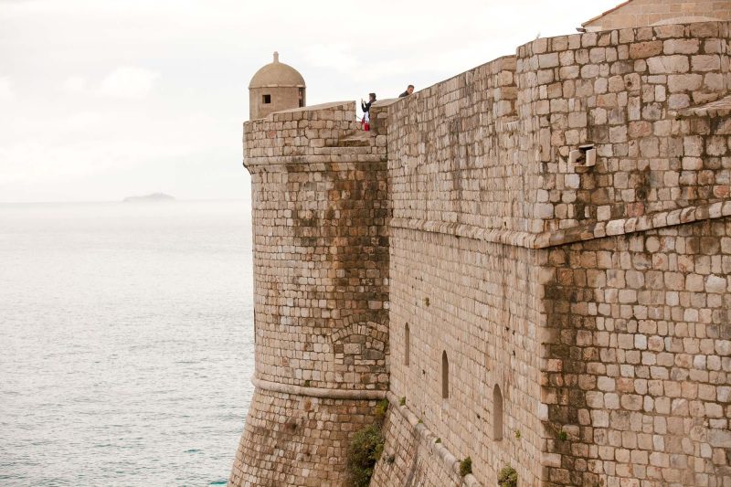 Stone walls served as the first line of defense around the perimeter of Old Dubrovnik.