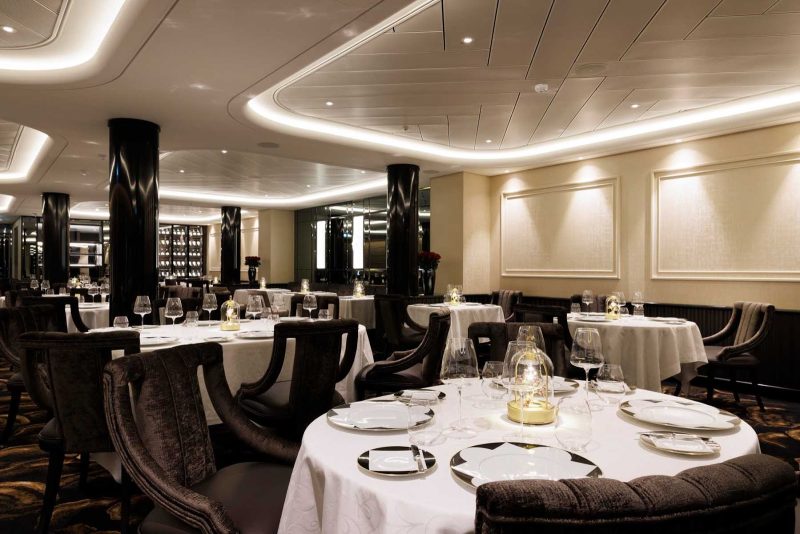 La_Dame is the elegant French restaurant with an upcharge on your Silversea sailing.