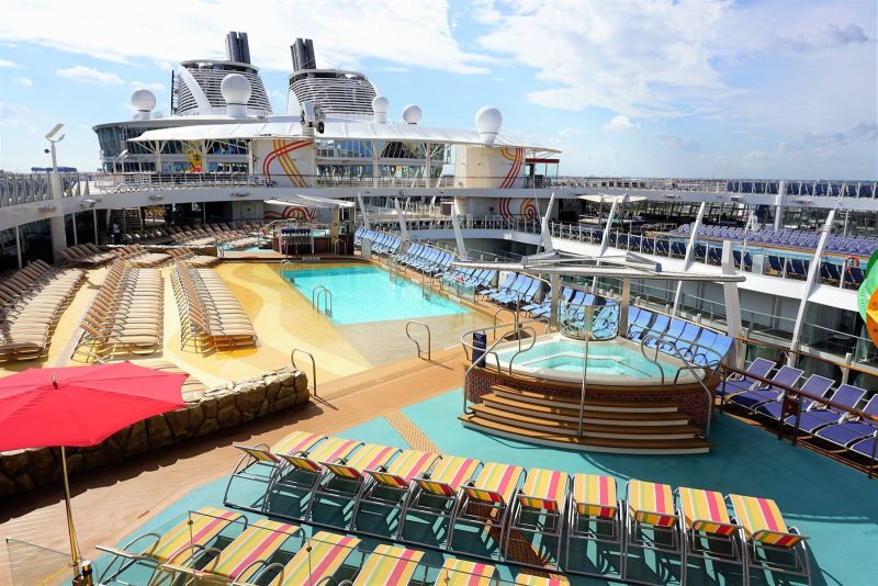 Cool off in one of the pools or unwind in a spacious whirlpool on Harmony of the Seas.