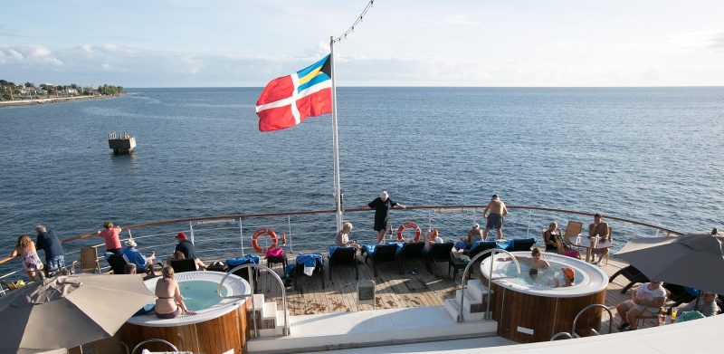 The aft deck of Wind Surf is the biggest in the Windstar fleet.