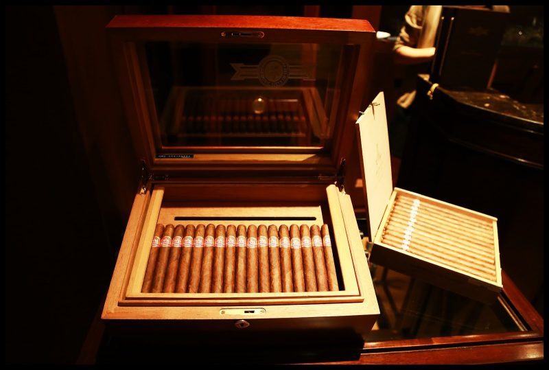 A case of classic Montecristo cigars in Cuba. (They're legal here, you know.)
