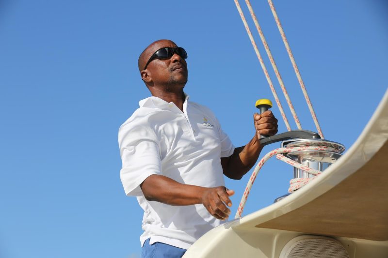During a snorkeling expedition from Leeward Island Cruises on St. Kitts.