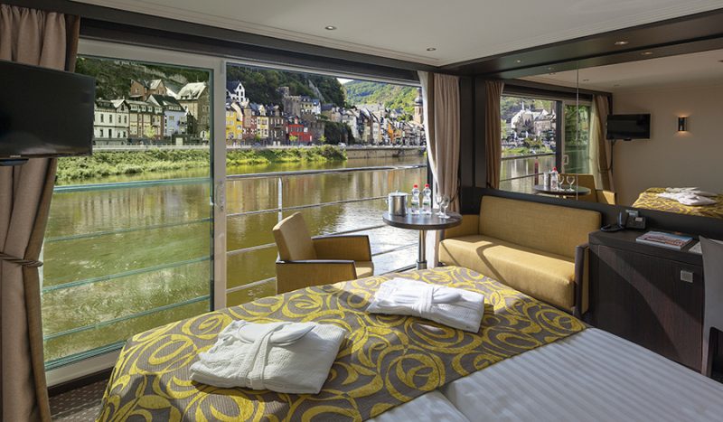Wake up to a beautiful view of Europe gliding by your Avalon Impression suite.