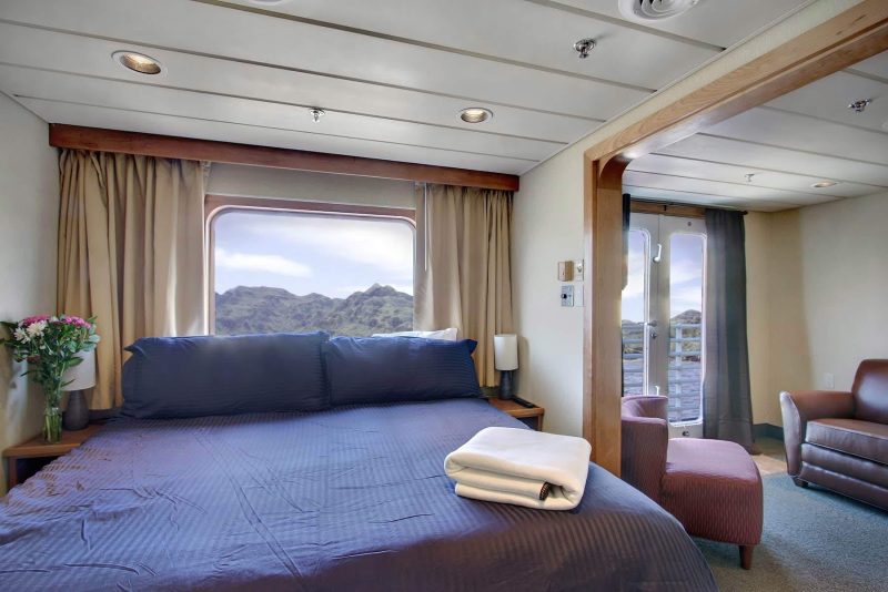 Commodore Suites on Safari Endeavour feature Tempur-Pedic memory-foam mattresses.
