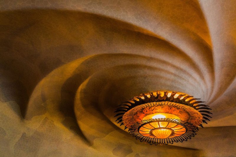A ceiling inside Casa Batlló in downtown Barcelona.