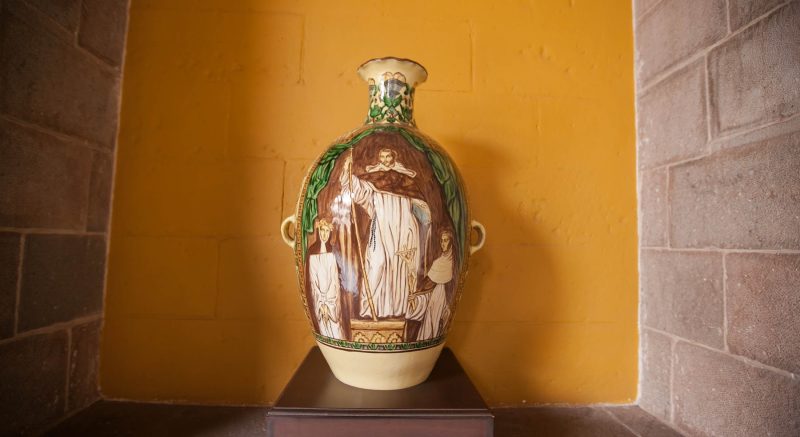 An urn at Koricancha (also Coricancha or Qurikancha), the Incas' temple of the sun in Cusco, Peru.