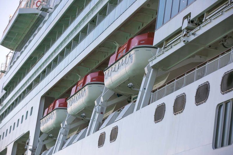 Lifeboat tenders aboard Norwegian Jade.