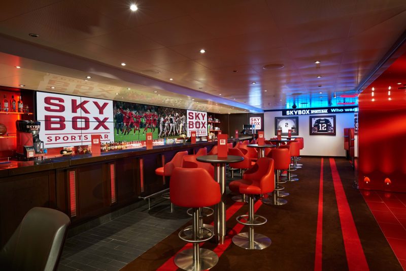 Follow your teams on Carnival Vista at the Skybox sports bar.