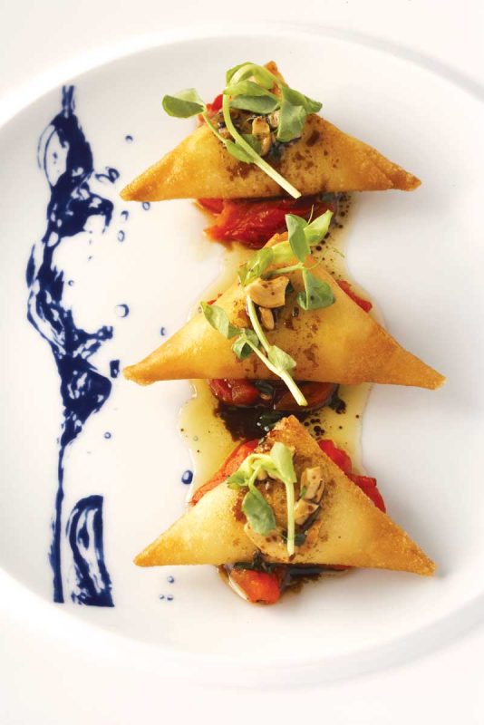 Celebrity's Blu serves a soft, creamy Boursin cheese with a flavor and texture somewhat akin to cream cheese.