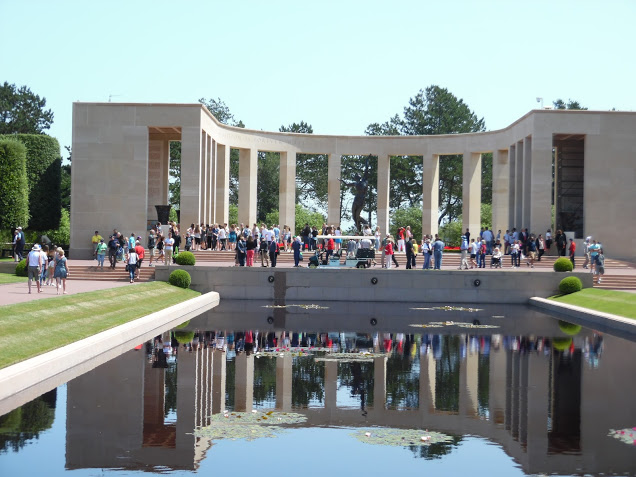 Visitors at the Normandy American Cemetery and Memorial. It was a moving experience.