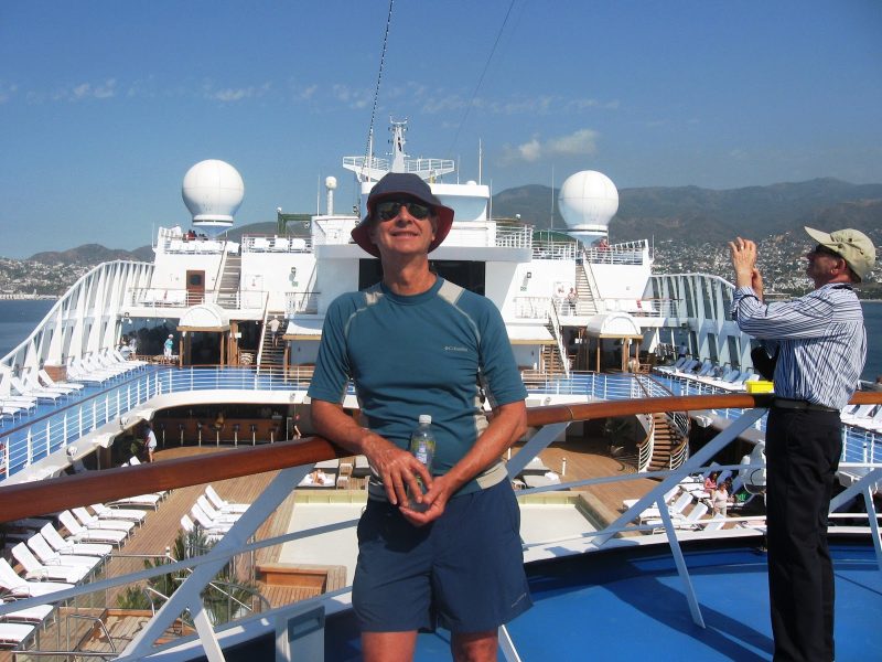 Richard Pietschmann on Marina deck during stop in Acapulco