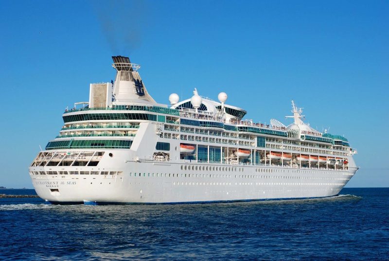 Royal Caribbean's Enchantment of the Seas in port.