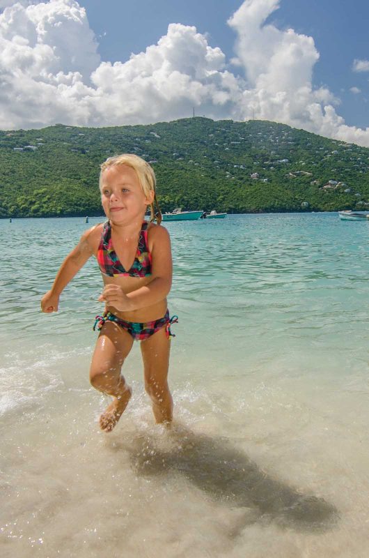 Let your kids play on the safe, clean beaches of St. Thomas in the U.S. Virgin Islands.