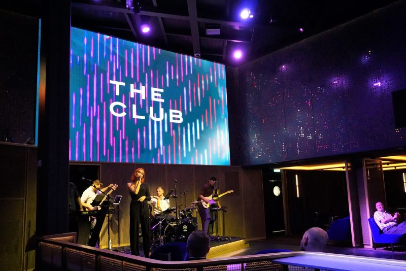 You'll always find a party at The Club on decks 4 and 5 featuring the house band, Impulse, along with game show contests and a late-night DJ.