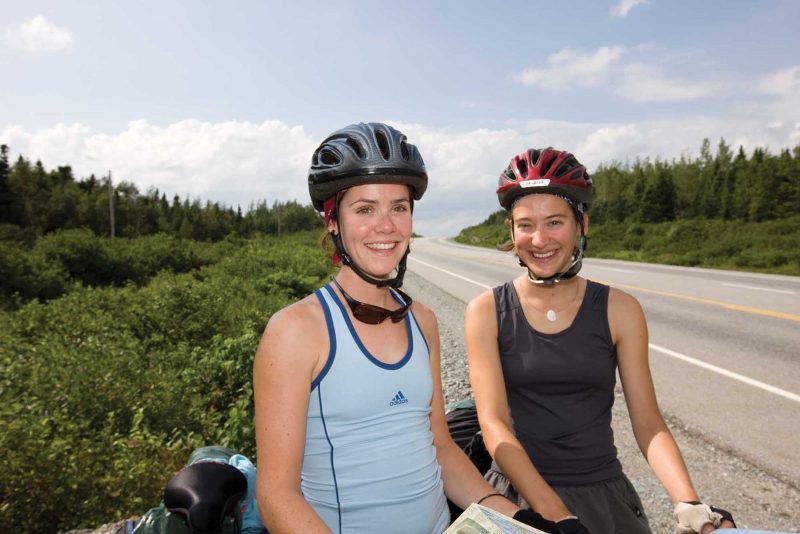 Bikers outside Gander in central Newfoundland.