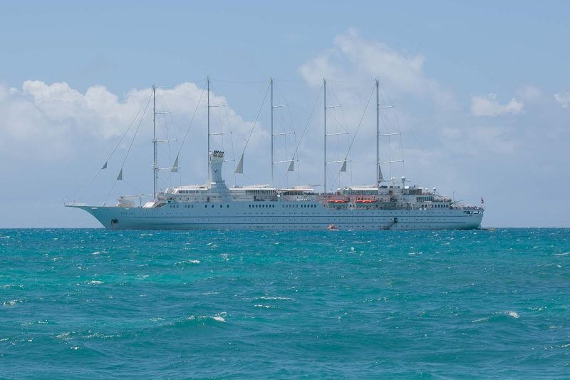 Wind Surf in the glistening waters of Barbuda.