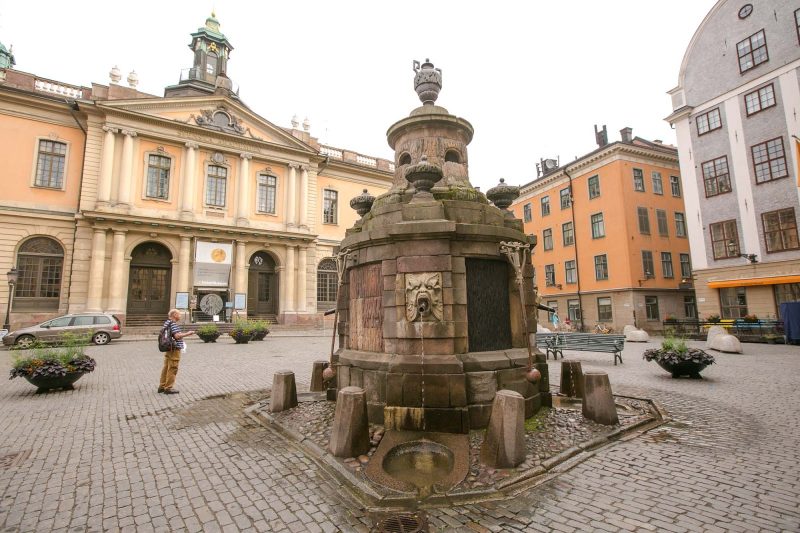 A well in Stockholm’s Gamla stan dates to the 1400s.